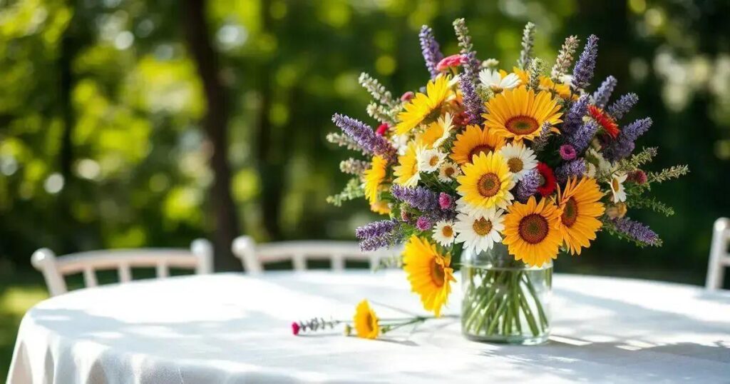 como fazer arranjos de flores para casamento barato