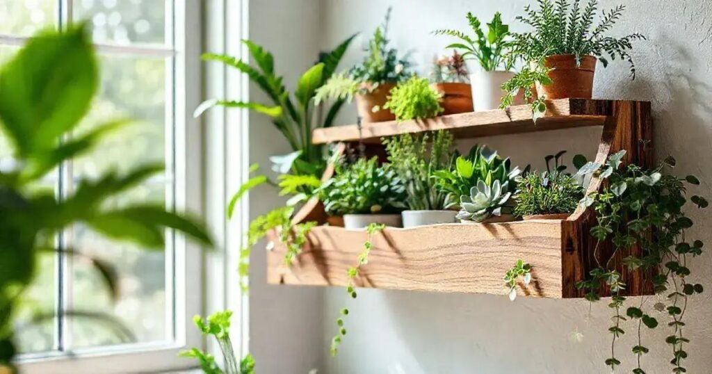 como fazer prateleira para plantas