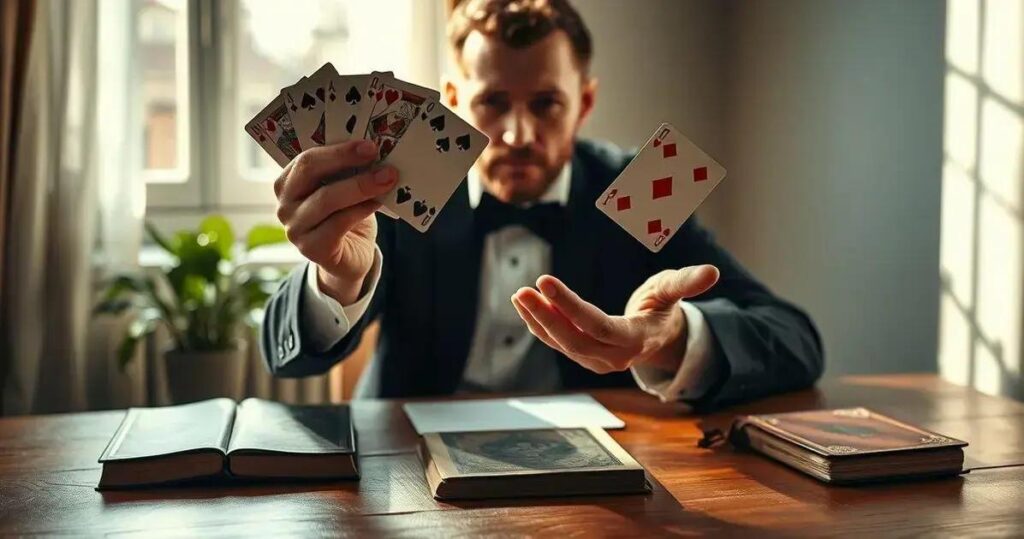 como fazer mágica com baralho