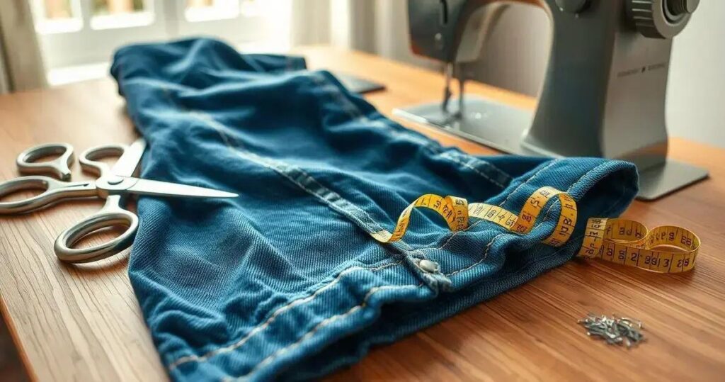 como fazer bainha de calça jeans