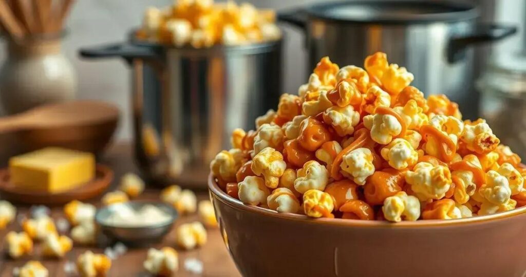 como fazer pipoca caramelizada