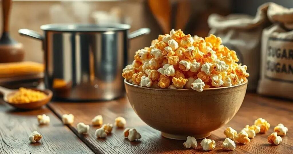 como fazer pipoca doce com açucar