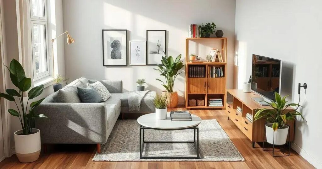 como organizar uma sala de estar pequena