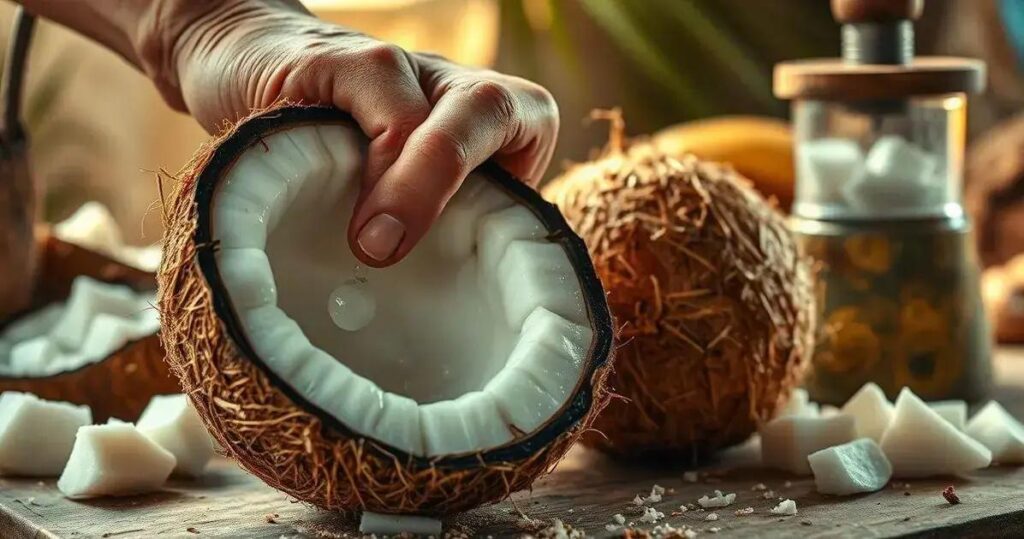 como se faz óleo de coco