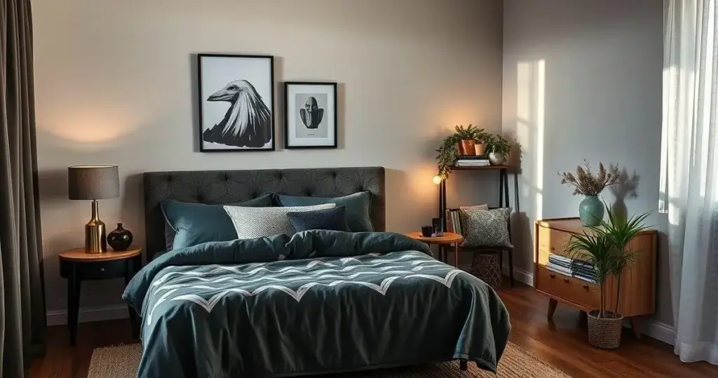 como decorar quarto de solteiro masculino simples