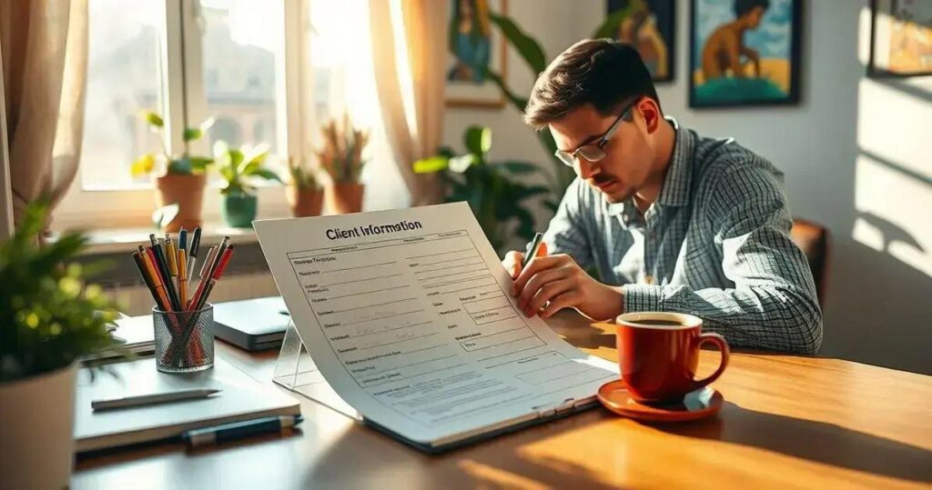 como fazer uma ficha de cliente
