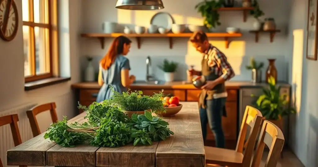 decoração de cozinha pequena e simples